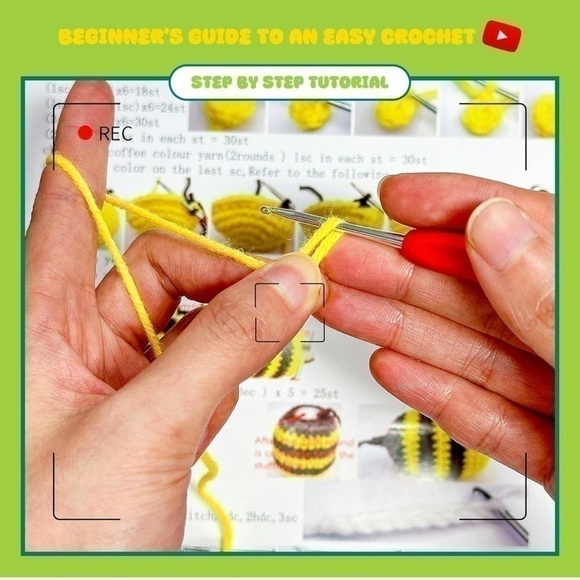 NEW Crochet Kit for Beginners in Bumble Bee Bear - Picture 6 of 7